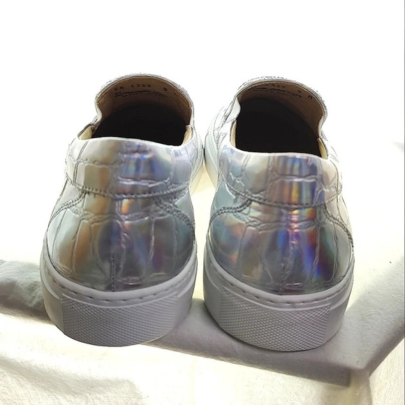 Cool Holographic Croc Embossed Slip On Shoes EUC ๐ - Picture 6 of 16